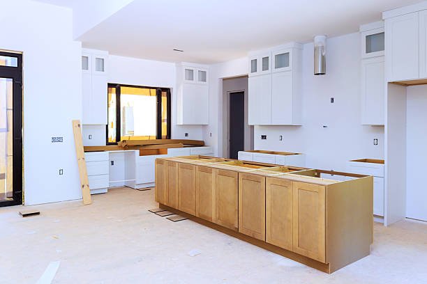 Modern kitchen renovation completed by Twin Pine Construction in Swan Valley, ID