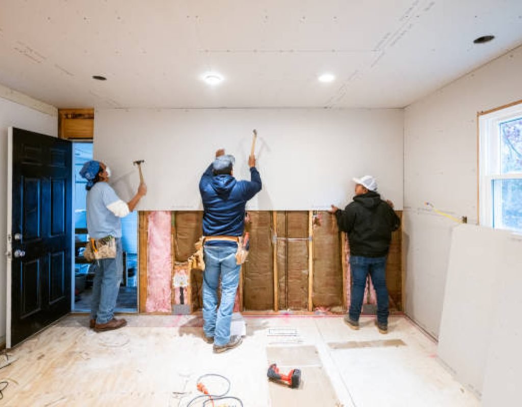 Twin Pine Construction team managing home renovation site