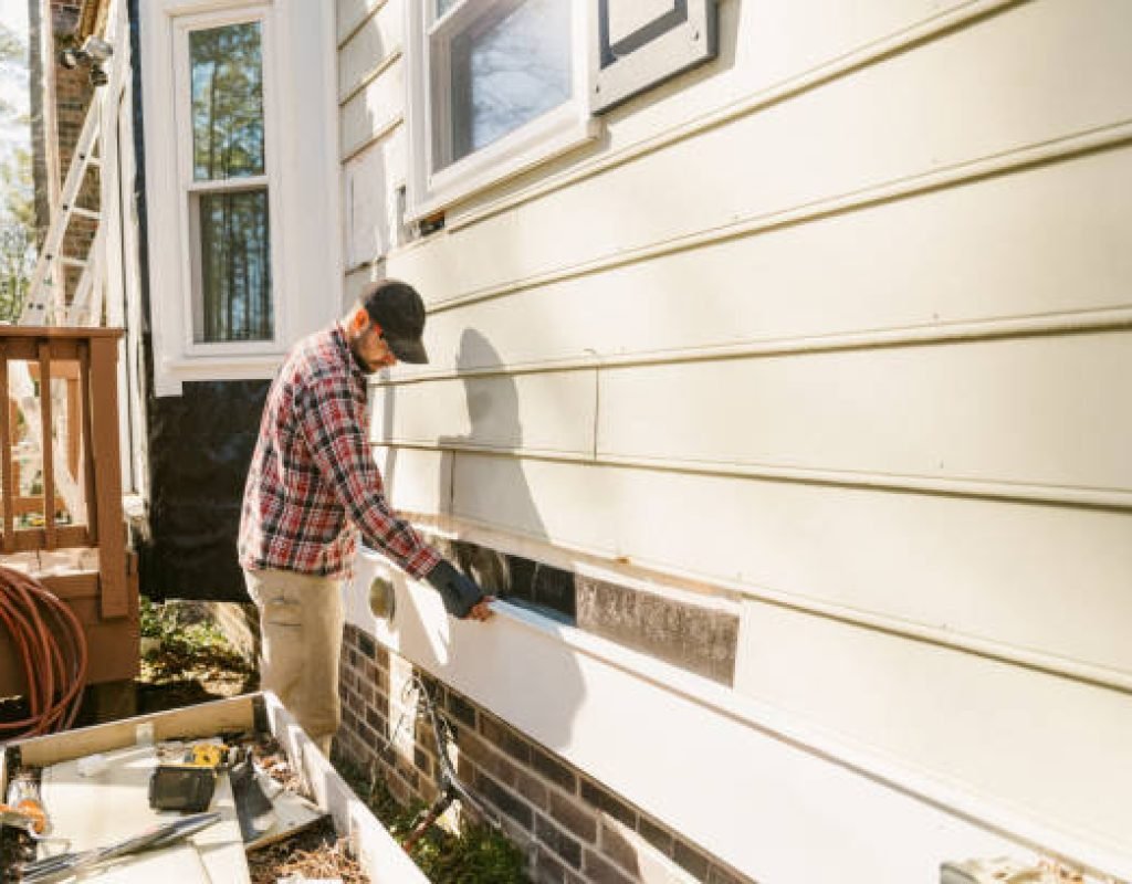 Professional general contractor supervising construction progress